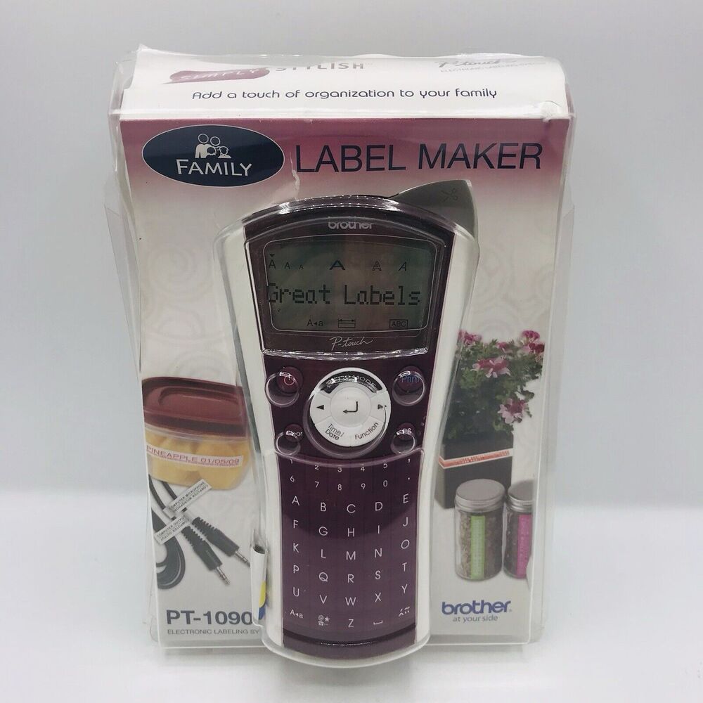 Brother Label Printer Maker PT-1090 Electronic P-Touch No Adapter